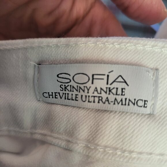 Sofia Vergara High Waist Ankle Jeans Size 18 White Jeans NWT - Picture 8 of 13